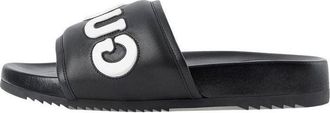Gucci Sideline Rubber Logo Slide Black Leather 742009-AABYM-1347
