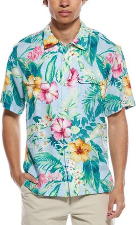 Tommy Bahama Hibiscus Heritage Linen Camp Shirt