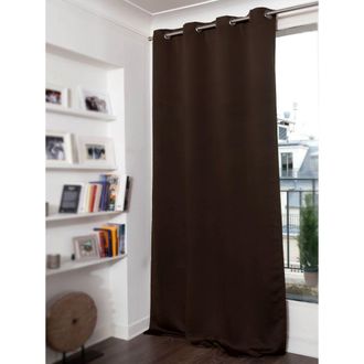 MOONDREAM Cortina opaca ollaos marr&oacute;n MC610 140x260