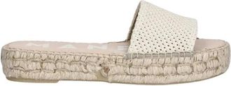 Maneb&igrave; Platform Espadrilles - Dames - Sandalen - Beige - 39 EU - Leer - Schoenen