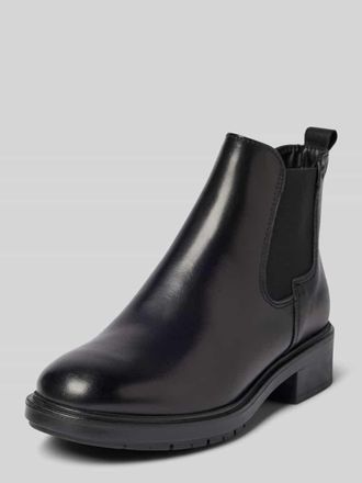 Tamaris Tamaris Stiefeletten aus Leder-Textil-Mix mit elastischen Einsätzen in Black, Größe 37