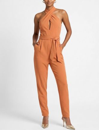 Rachel Roy Ester Sleeveless Belted Jumpsuit