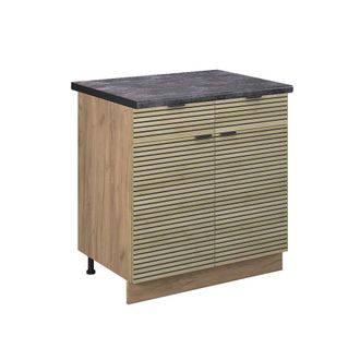 Vicco Cajoneras Fame-line, Panel De Roble, 80 Cm, Et Antracita