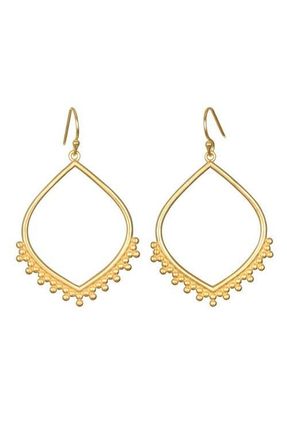 Satya Jewelry Open to Receive Lotus Petal Hoop Earrings in Gold at Nordstrom