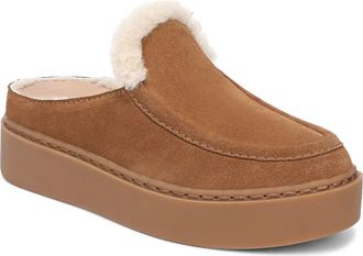 Favorite Daughter Sunny Genuine Shearling Lined Platform Clog in Brown Sugar at Nordstrom, Size 9.5