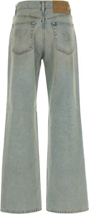 Haikure Womens Denim Korea Jeans Soft Stained Sky