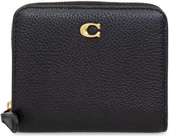 Coach Billfold pebbled-leather wallet - women - Calf Leather - One Size - Black