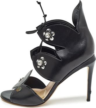 Fendi Sandali in pelle 80mm - Nero