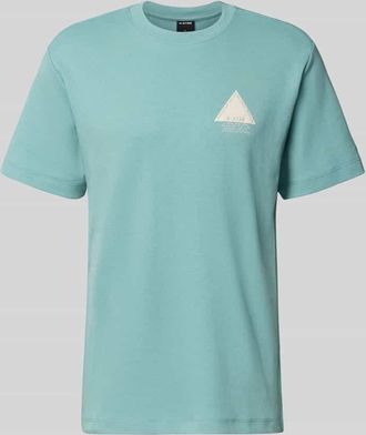 G-Star Regular Fit T-Shirt mit Logo-Detail in Tuerkis, Gr&ouml;&szlig;e XXL