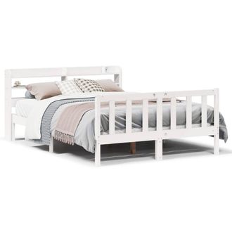 Berkfield Home Bed Frame without Mattress White 160x200 cm Solid Wood Pine