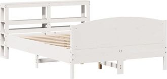 vidaXL Bed Frame without Mattress White 120x200 cm Solid Wood Pine vidaXL