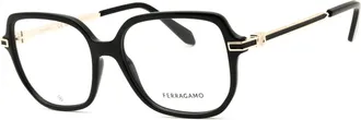 Ferragamo SF3012 Black Injected Propionate Eyeglasses - Black