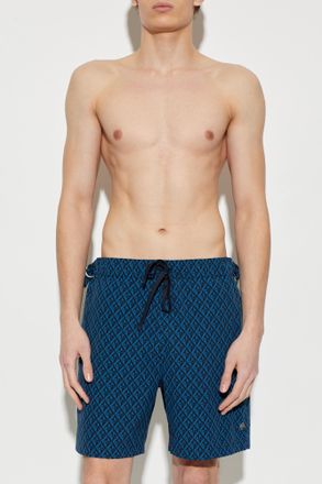 Moose Knuckles Swim Shorts, Mens, Navy Blue
