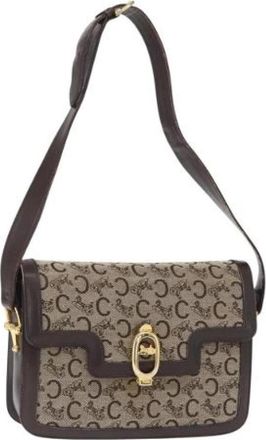 Celine Pre-owned Vintage Canvas Schoudertas - Dames - Vintage Schoudertas - Beige - ONE Size - Vintage