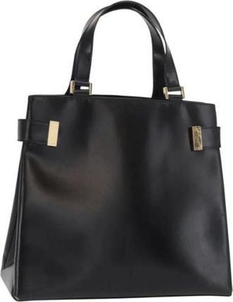 Gucci Pre-owned Handbags, female, Black, Size: ONE SIZE Pre-owned Vintage Leather Handbag