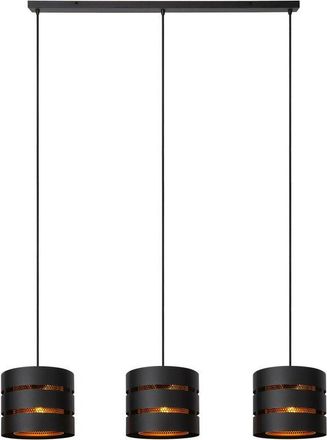 Lucide Rosas - Pendant light - 3xE27 - Black - Lucide