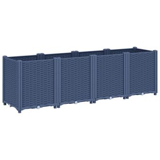 vidaXL Jardinera Pp Azul Gris 160x40x53 Cm Vidaxl
