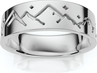 Pompeii3 6mm 14k Yellow Gold Ring Nature Inspired Mens Wedding Band