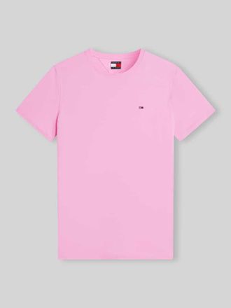 Tommy Jeans Regular Fit T-Shirt aus reiner Baumwolle in Pink, Gr&ouml;&szlig;e XXL