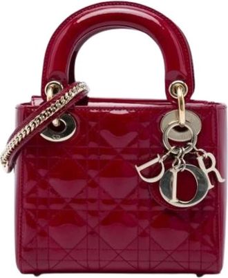 Dior Borsa Pre-owned Lady Dior Mini - - Pre-owned - Donna - Rosso - ONE SIZE