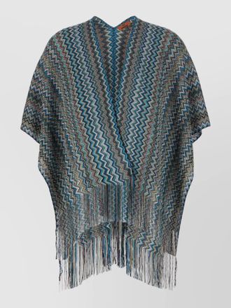 Missoni embroidered viscose blend cape open front