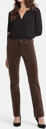 NYDJ Marilyn Straight Pants In Coffee Bean