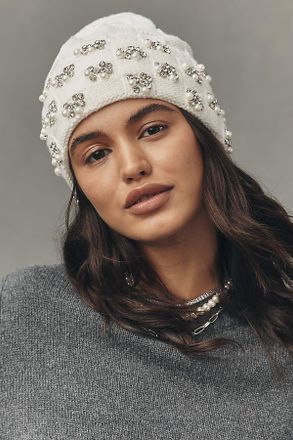 Maeve Checkered Crystal Beanie