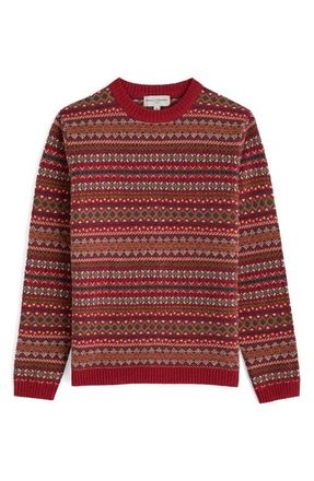 Seasalt Cornwall Halyard Fair Isle Lambswool Blend Crewneck Sweater in Sparnon Acer at Nordstrom, Size X-Large