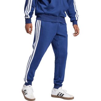 adidas Essential 3-Stripes Fleece Joggers in Dark Blue/White/ at Nordstrom Rack, Size Xx-Large