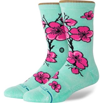 Stance 99 Cents Combed Cotton Blend Crew Socks in Jade at Nordstrom, Size Large