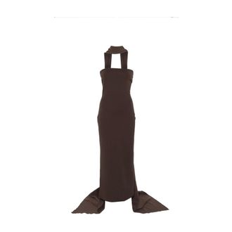 Solace London Martine Maxi Dress - female - Solace London - Gowns - Brown - 2XS - Dresses