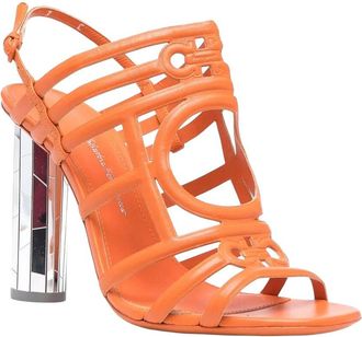 Ferragamo 15Mm Mirrored Leather Sandal