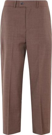 Erika Cavallini Semi Couture Alfio Cropped Broeken - Dames - Vrijetijds broeken - Bruin - XS - Broeken
