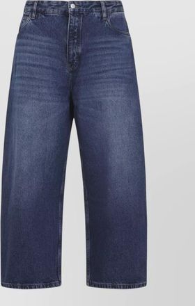 STUDIO NICHOLSON cotton mid-rise wide-leg jeans