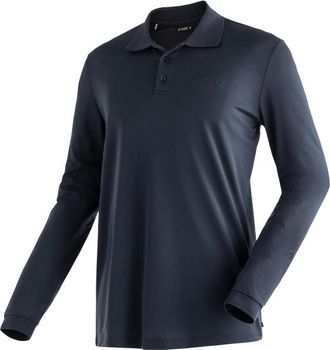 Maier Sports Ulrich L/S Polo-Shirt f&uuml;r Herren | blau