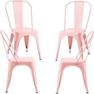 Regalos Miguel Regalos Miguel - Packs Sillas Comedor - Pack 4 Sillas Torix - Rosa Algod&oacute;n De Az&uacute;car