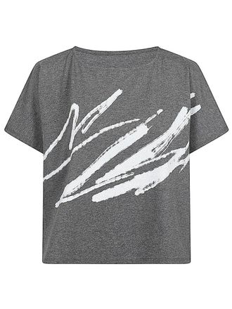 Moyuru bedrucktes Baumwoll-T-Shirt
