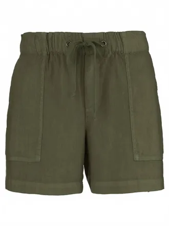 Kut from the Kloth Womens Katana Linen Shorts In Forest Green