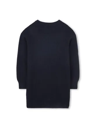 Kenzo Logo-Detail Cotton-Blend Dress - Blue