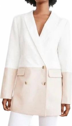 Something Navy Danielle Color Block Blazer In White