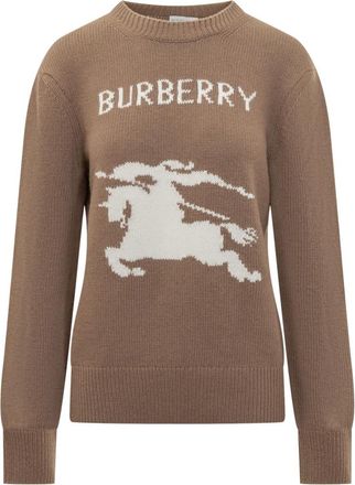 Burberry Brown Logo Crew Neck Sweater