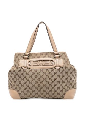Gucci 2016-2025 Medium GG Canvas Web Dressage tote bag - Brown