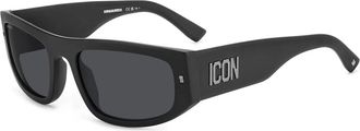 Dsquared2 Icon 0016/S Zonnebril - Heren - Zonnebrillen - Zwart - 57 MM - Accessoires