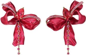Anabela Chan 18kt yellow gold Cupids Bow ruby earrings - women - 18K Gold & Rhodium Vermeil/Lab-Grown Synthetic Red Ruby/Lab-Grown Synthetic Fuc