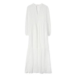 MC2 Saint Barth Maxi Dresses, female, White, Size: M Sylvia Sangallo Lace Maxi Dress