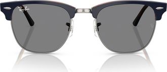 Ray-Ban Classic Clubmaster 49mm Optical Glasses in Grey Red at Nordstrom