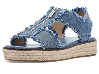 Michael Kors Berkley Espadrille Womens Sandals New Horizon Wash : 6.5 M, Leather