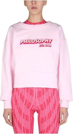 Philosophy di Lorenzo Serafini Regular Fit Sweatshirt - Dames - Sweatshirts - Roze - XS - Katoen - Hoodies & sweatvesten