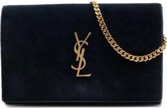 Saint Laurent Pre-owned Kate Chain Wallet - Dames - Vintage Schoudertas - Groen - ONE Size - Leer - Vintage