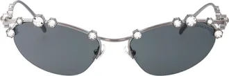 Swarovski Oval Sunglasses 0 Sk7016 400987